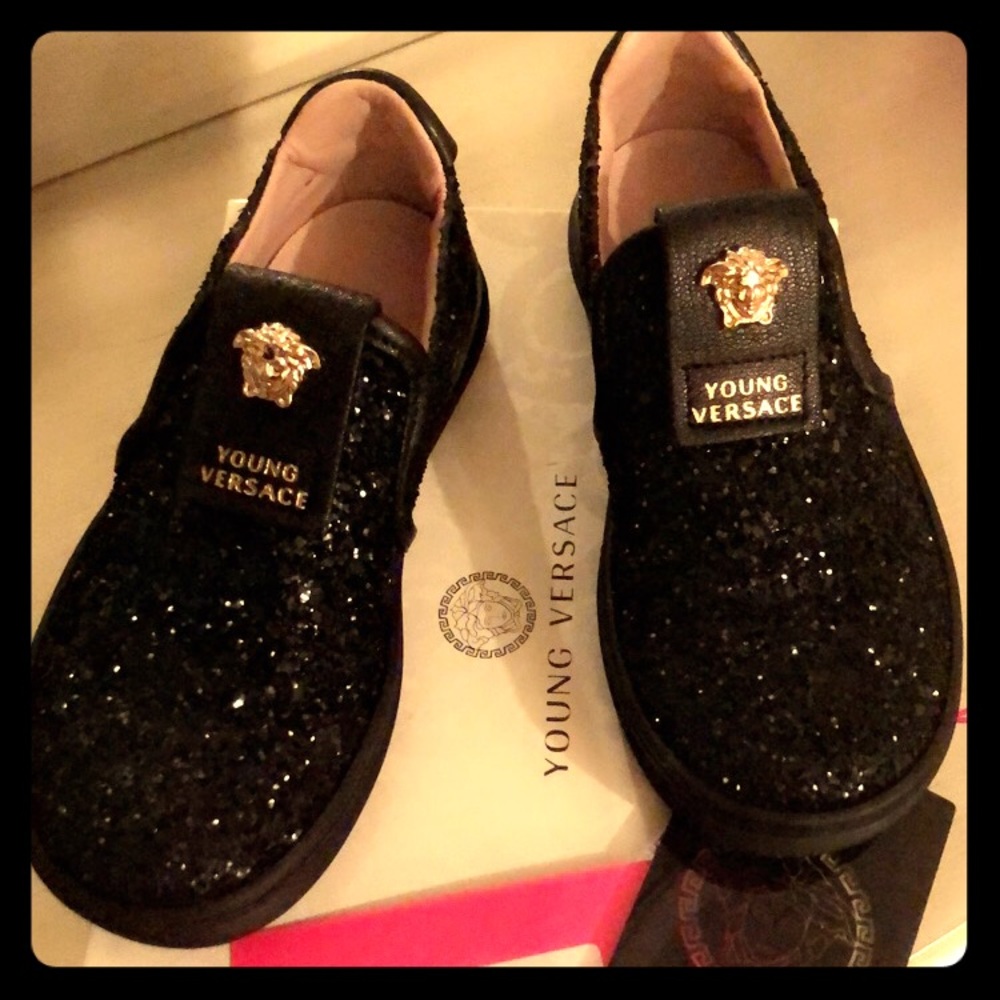 100% AUTHENTIC YOUNG VERSACE LOAFERS - Picture 1 of 4